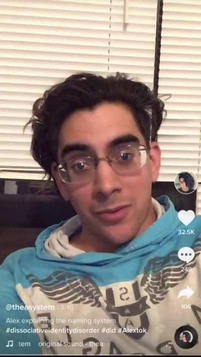 ALL OUR NAMES START WITH A SO WE’RE CALLED THE A SYSTEM. 31y.o DID TikTok grifter + wife continuously change the story over months as why/how all their names start with A. Seems like this may be… ANOTHER LIE! More role playing with his imaginary friends f