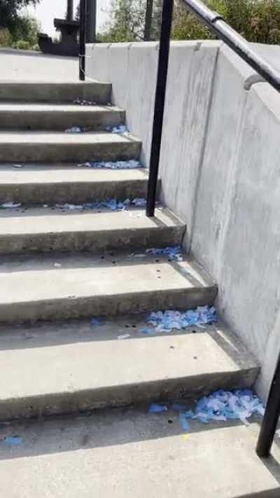 This mess left at our neighborhood park after a gender reveal.