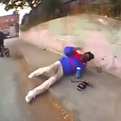 Man’s head meets bike