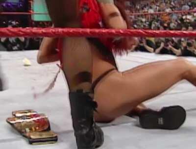 Lita stripped down to her thong by Chyna