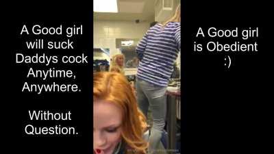 A Good girl is obedient :)