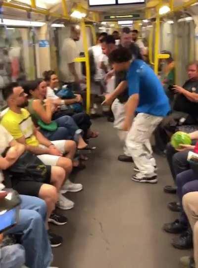 Two “sigma males” use a “rizz dance” to attract potential mates 😲 (Praise Spez)