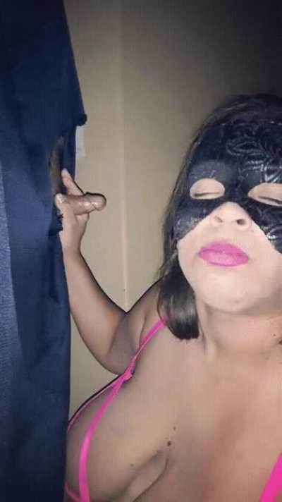 My husband says if I swallow strangers' cum my tits will get even bigger...is that true? 🤔