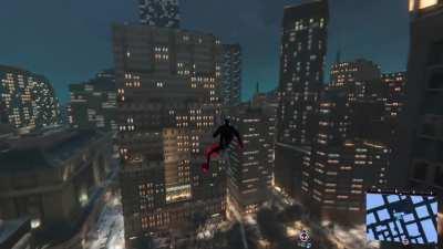Got this cool glitch while trying to find Howard's pigeons in's Miles Morales
