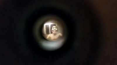 She gets so embarrassed when it seems her friend is going to lock her out of their room, leaving her in the hallway totally naked