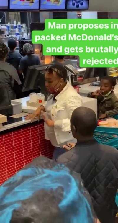 To propose at McDonald’s