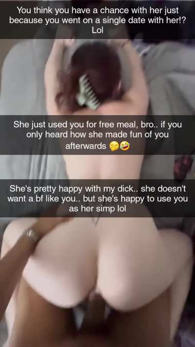 You get this snap from a random guy right after you had a date with your crush