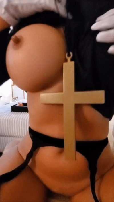 Going as a nun this year for Halloween.