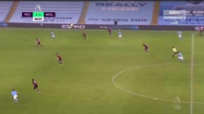 De Bruyne brilliant pass vs Wolves