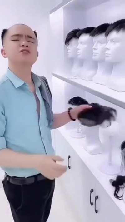 Great hairstyle with a bad hairline.