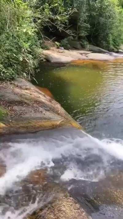 This dude doing this thing in Cachoeira do Medanha, Rio de Janeiro