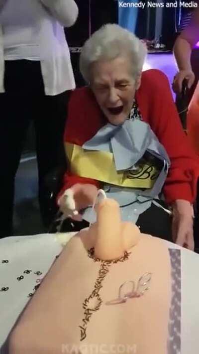 One last cumshot for Granny