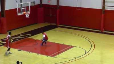 College student will win $10,000 in tuition if he makes layup, free throw, 3-pointer, and half-courter in 30 seconds
