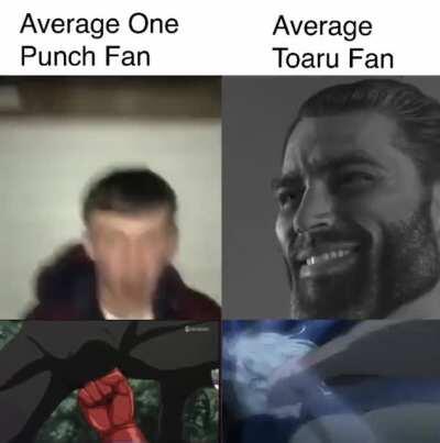 Saitama’s overpowered, but Touma Punches Different