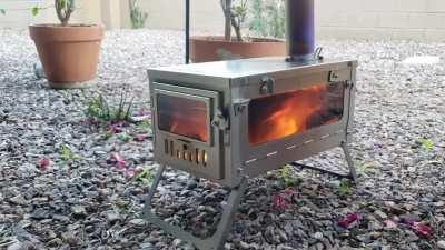 My Flue Is Blue! (Initial Burn for Hot Tent Stove)