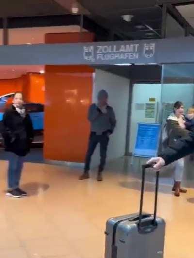 Picking up his buddy from the airport