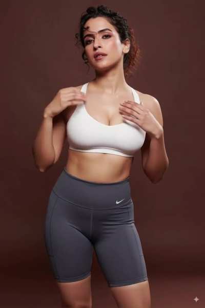 S3xy Sanya Malhotra modeling for gym wear