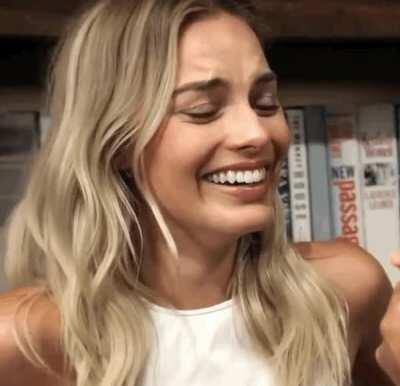 Margot Robbie listening to what she has to do in order for BoP 2 to be green lit...