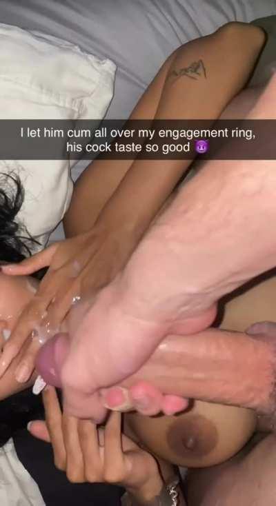 Messy cumslut bimbo
