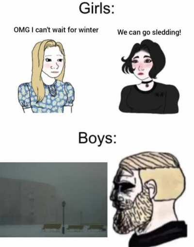 why does everybody in my town go sledding
