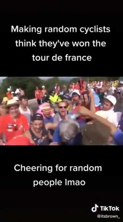 Making people think they won a large biking competition