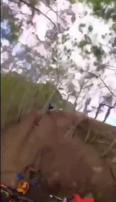 High risk bike trail on Madeira island