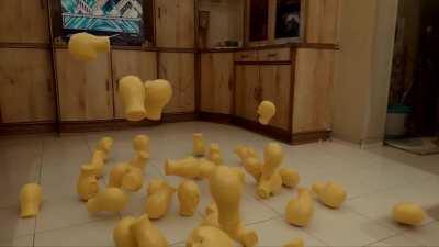 Crazy multidimensional stonks in my hall.