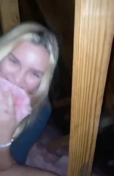 Her putting the insulation in her mouth just makes me feel uncomfortable