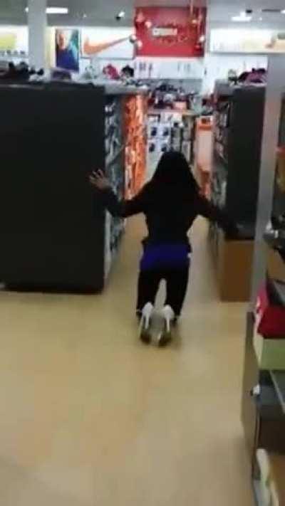 to test out a new pair of shoes