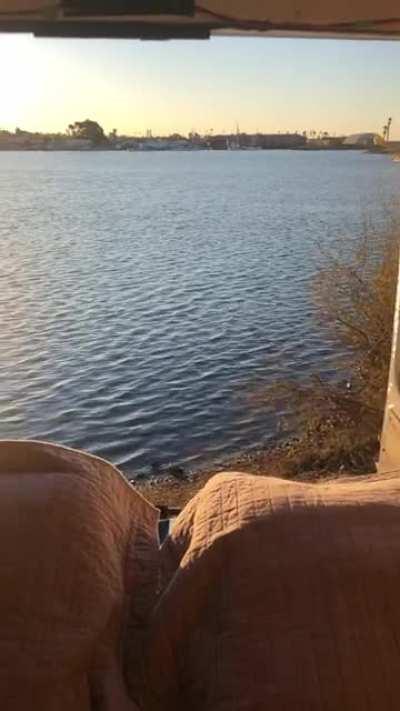 Our spot this morning, featuring my van in a rare non-messy state