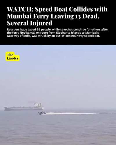 13 Dead as Navy Speedboat Crashes Into Elephanta Ferry Near Mumbai