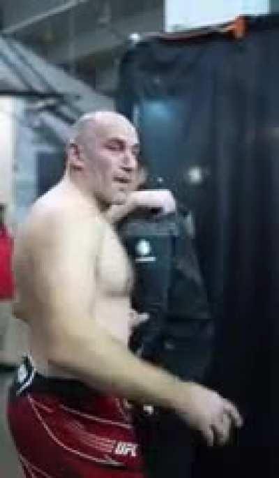 Fighter teaches his opponent the submission he used to beat him