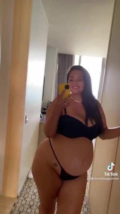 Ashley Graham Pregnant Bikini Tiktok