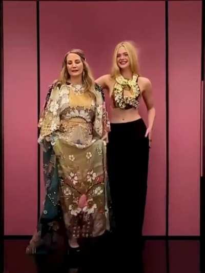 Elle Fanning pretending to go down on her stylist, of all people. What is your reading of this?