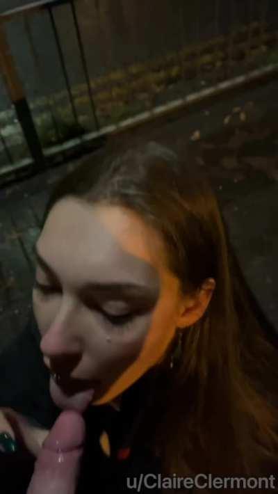 I just love sucking cock in public, I can't help it