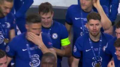 Chelsea Champions League trophy presentation