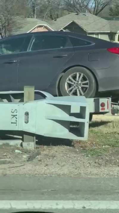 The idiot recording almost caused an accident too