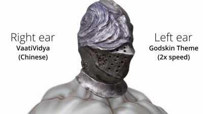 Right Ear, Vaatividya (Chinese), Left Ear, Godskin Apostles(2x Speed)