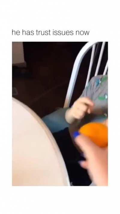 This kid put his finger in it then had a little taste…