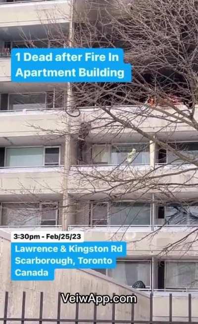 Guy Escapes from Apartment Fire