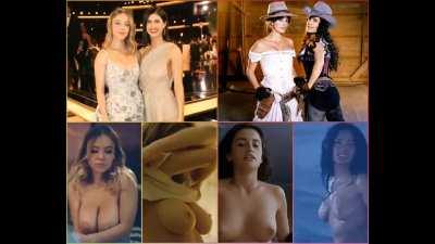 Pick a Threesome: Team 1( Sydney Sweeney, Alexandra Daddario) vs Team 2 ( Penelope Cruz, Salma Hayek)