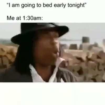 going to bed early