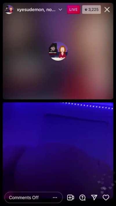 Moments before the live ended