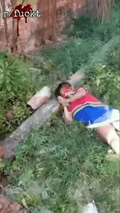 Pickaxe to the head...