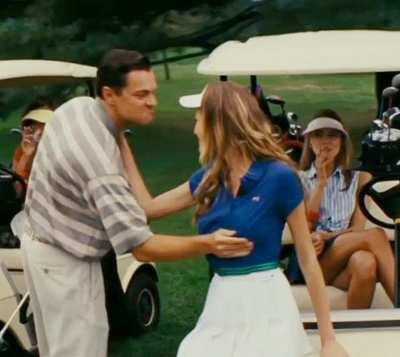 Leonardo DiCaprio groping a random girl in the wolf of the Wall Street