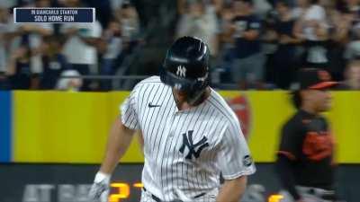 [Highlight] Stanton opens the scoring in the bottom of the 4th with a 424ft homer to center