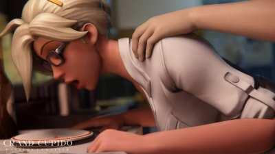 Mercy sex in the kitchen (GrandCupido) [Overwatch]