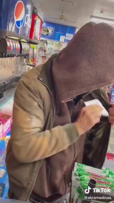 Change of pace from karen videos, this mans name is phil and hes homeless. Here he is receiving gifts from fans