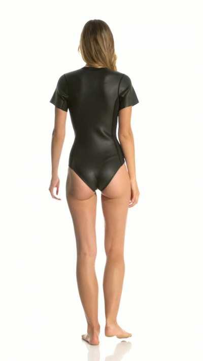 Level Six 1.2mm Neoprene Sally Short Sleeve One Piece Swimsuit