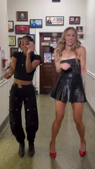 Nikki Glaser dancing